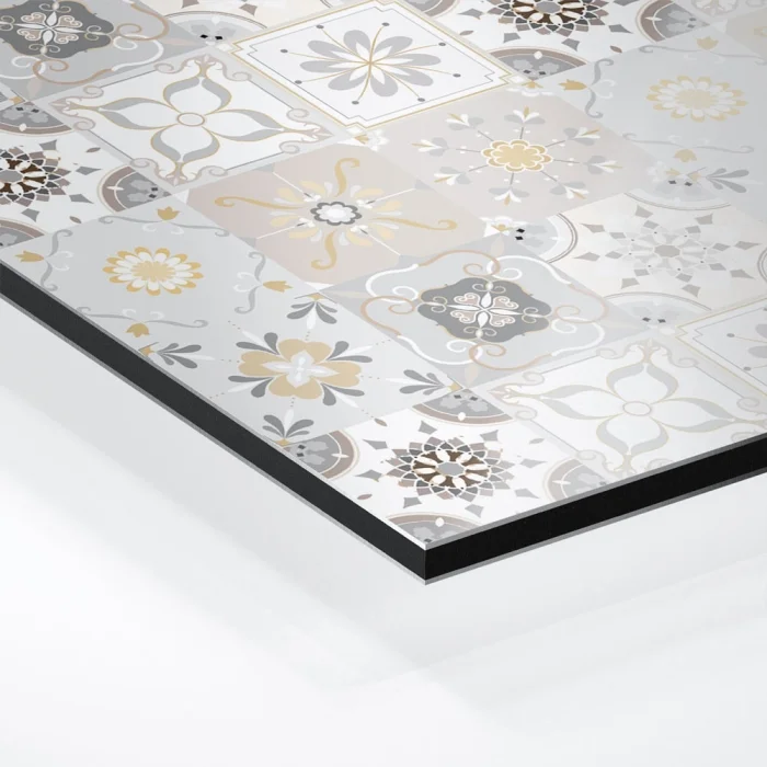 Küchenrückwand Platte Sanftes Beige Patchwork Mosaik Hover-Bild