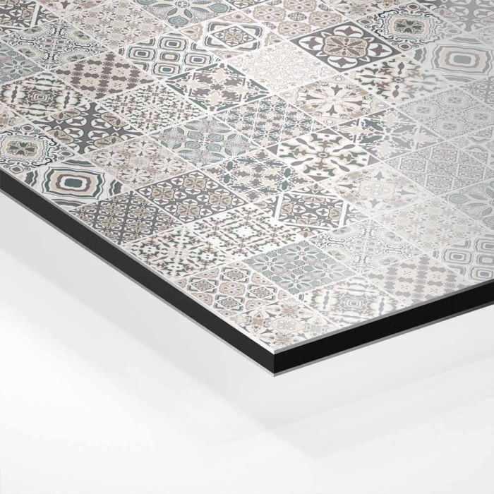 Küchenrückwand Platte Patchwork‑Design in Sandtönen Hover-Bild