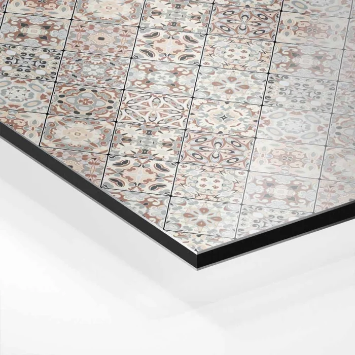 Küchenrückwand Platte Shabby‑Chic Kacheloptik Hover-Bild