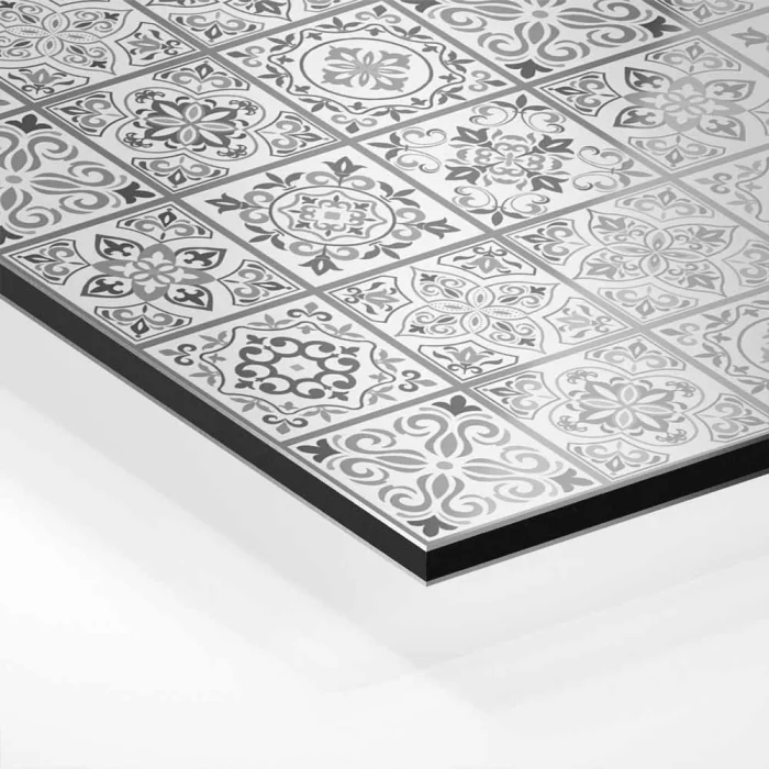 Küchenrückwand Platte Klassische Azulejo‑Kacheln in Grautönen Hover-Bild