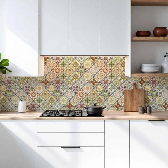 Küchenrückwand Platte Mosaik Patchwork Vintage Hauptbild 1