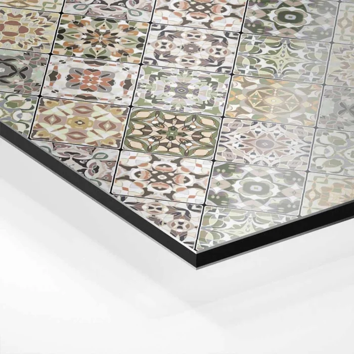 Küchenrückwand Platte Erdiges Olivgrün & Zartes Salbeigrün Patchwork Hover-Bild