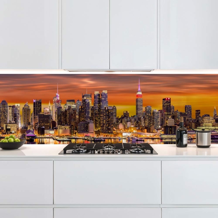 Küchenrückwand Platte | Skylines & Hafen von NY