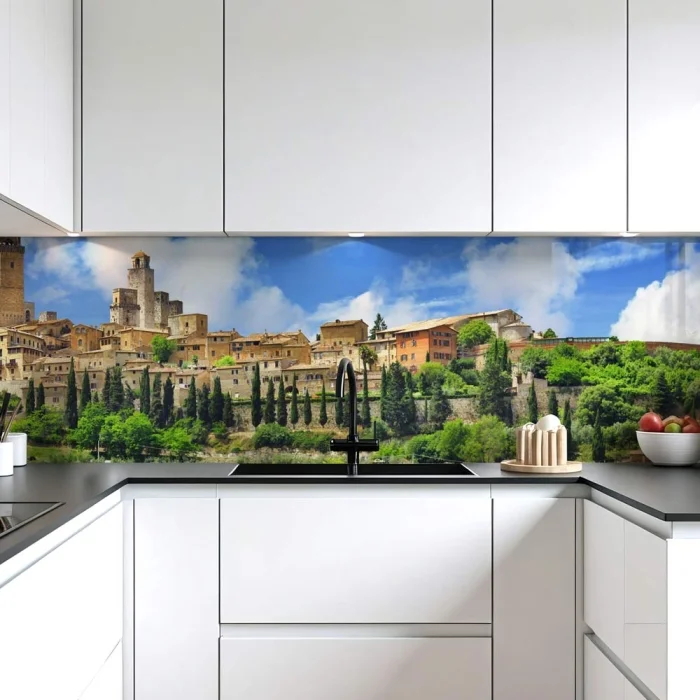 Küchenrückwand Platte Altstadt mit mediterranem Charme Hauptbild 1