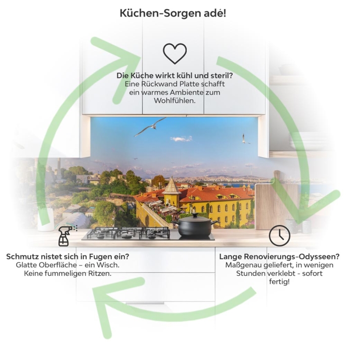 Küchenrückwand Platte Istanbul Hagia Sophia Produktdetailbild 1: Küchen-Sorgen ade!
