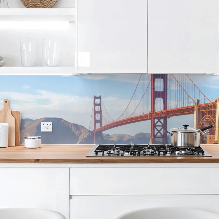Küchenrückwand Platte I Brückenpanorama Hauptbild 1