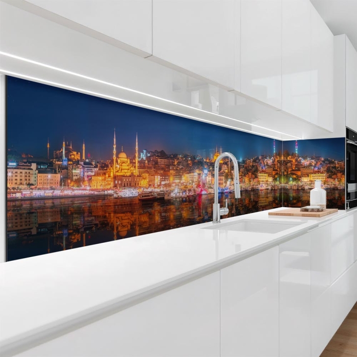 Küchenrückwand Platte Bosporus bei Nacht Artikelbild 1