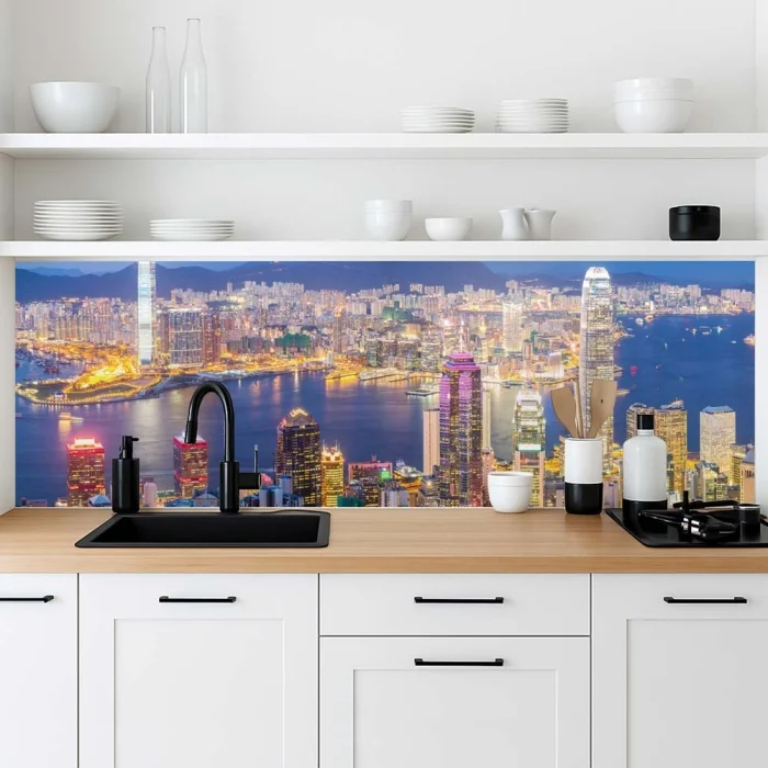 Küchenrückwand Platte Hong Kongs Skylines Artikelbild 2