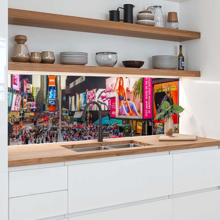 Küchenrückwand Platte Time Square bei Nacht Artikelbild 2