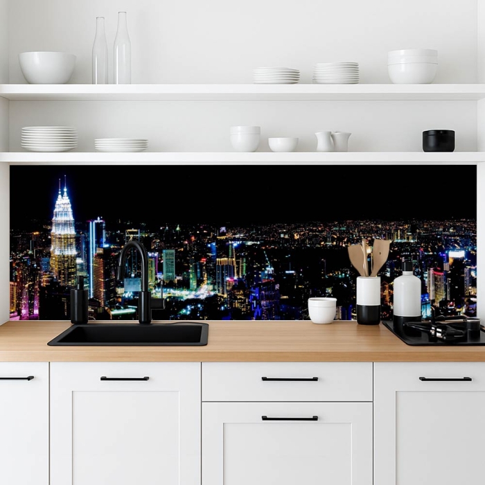 Küchenrückwand Platte Lichter der Großstadt Artikelbild 2