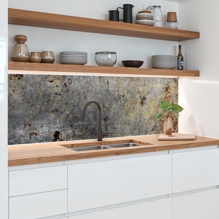 Küchenrückwand Platte Industriebeton mit Rostflecken Artikelbild 1