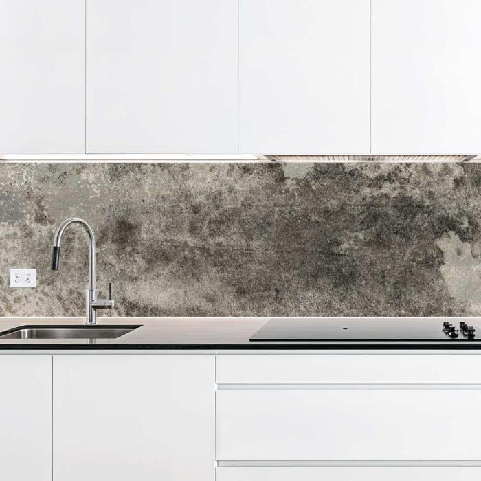 Küchenrückwand Platte | Betonwand in Naturtönen