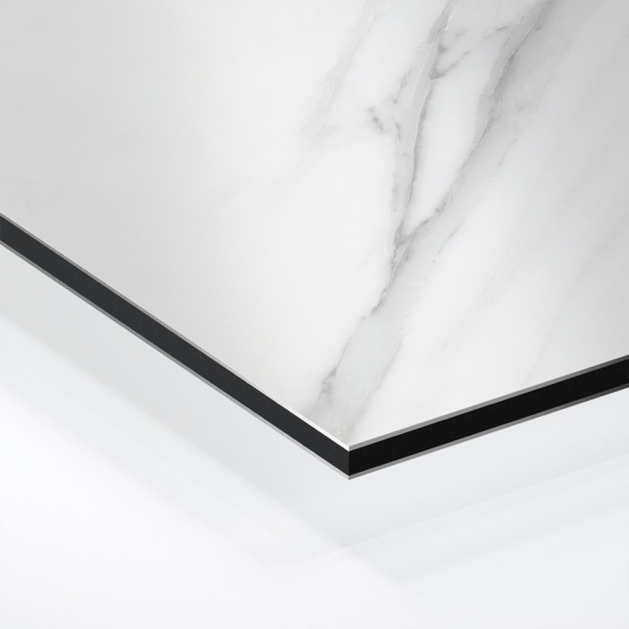 Küchenrückwand Platte Weißer Marmor mit Grauen Adern Artikelbild 1