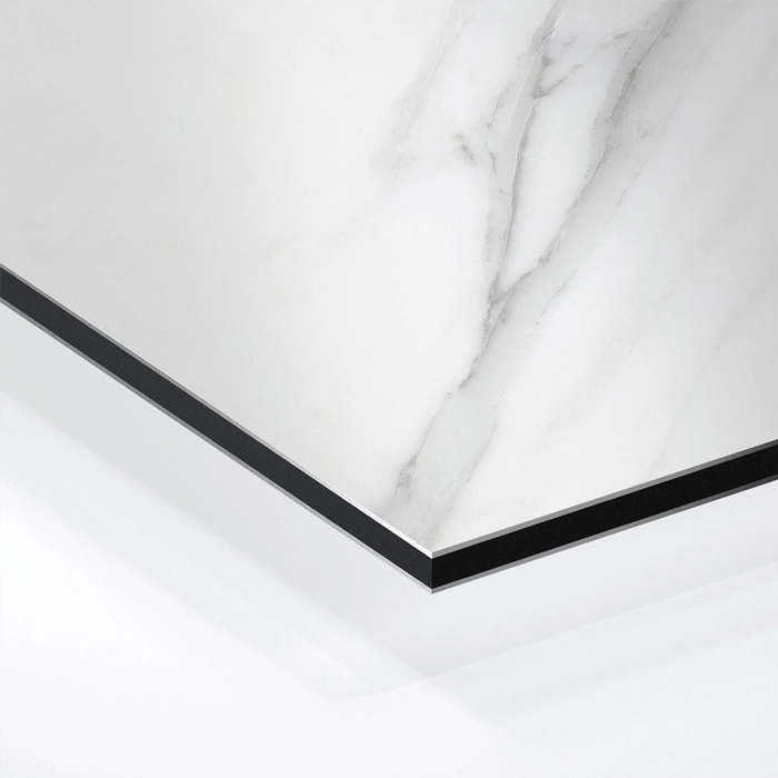 Küchenrückwand Platte Weißer Marmor mit Grauen Adern Artikelbild 1