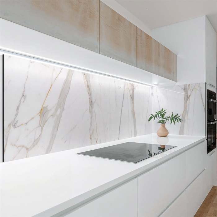 Küchenrückwand Platte Marmoroptik mit Goldakzenten Artikelbild 2
