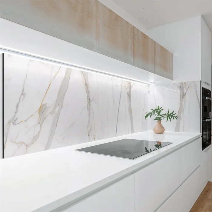 Küchenrückwand Platte Marmoroptik mit Goldakzenten Artikelbild 2