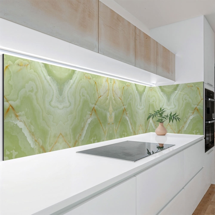 Küchenrückwand Platte Smaragd Grüner Marmoroptik Artikelbild 2