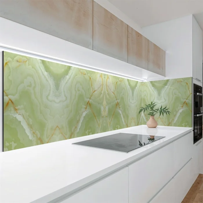 Küchenrückwand Platte Smaragd Grüner Marmoroptik Artikelbild 2