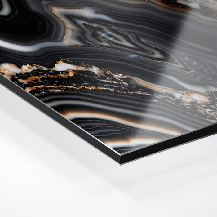 Küchenrückwand Platte Schwarzer Luxus Marmor Hover-Bild