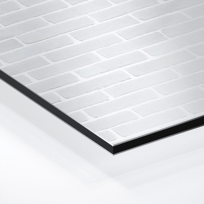 Küchenrückwand Platte Weiße Ziegelstein Optik Hover-Bild