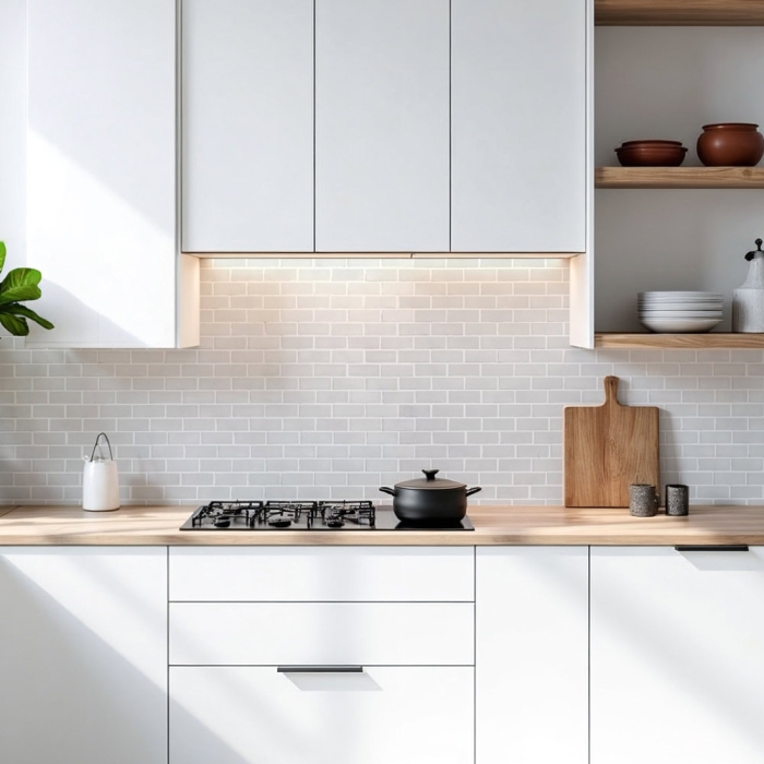 Küchenrückwand Platte Heller Ziegel Look Artikelbild 1