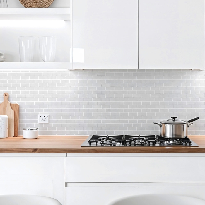 Küchenrückwand Platte Heller Ziegel Look Artikelbild 2