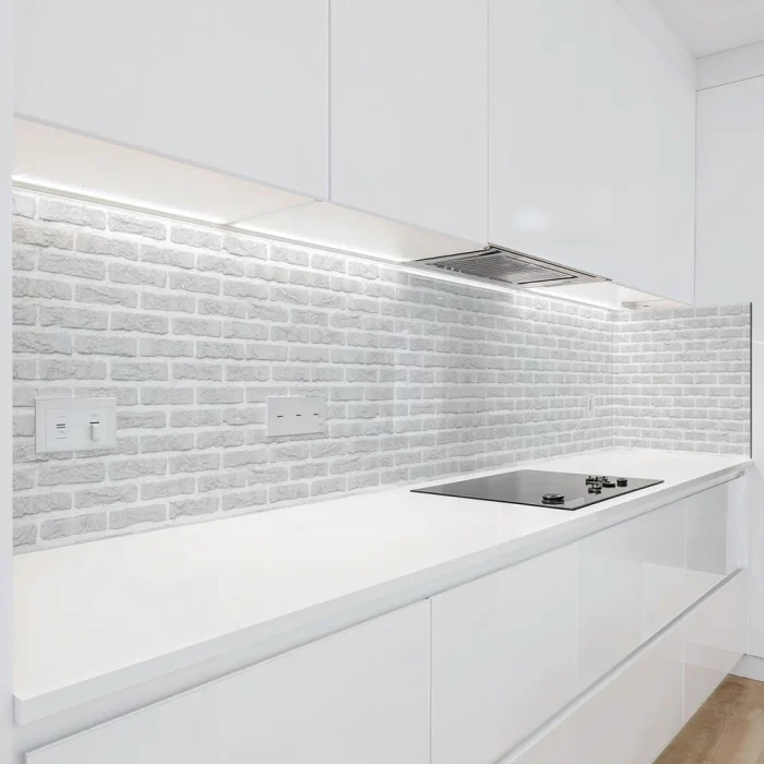 Küchenrückwand Platte Helle Backsteine Hauptbild 1