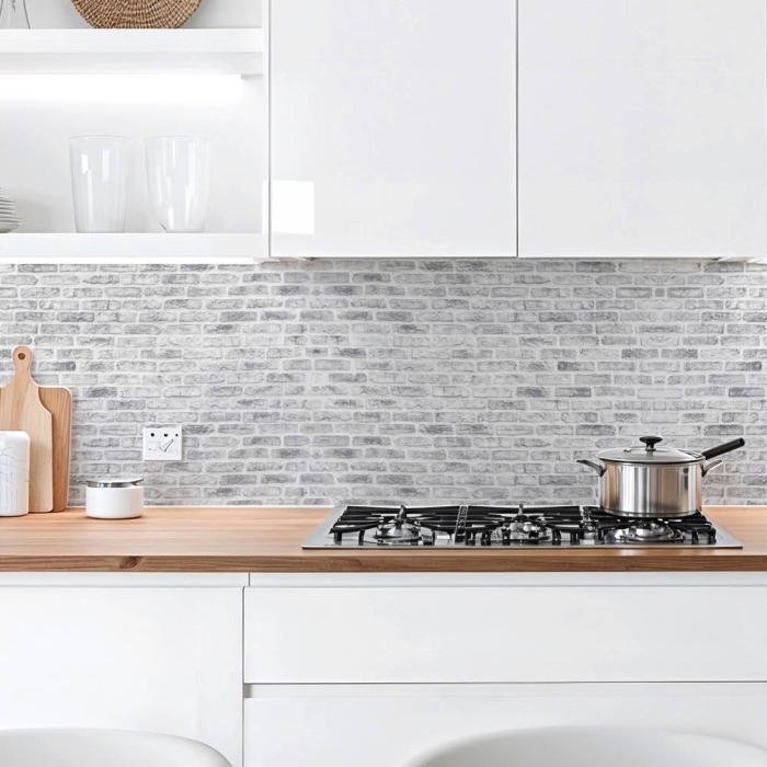 Küchenrückwand Platte Skandinavischer Maueroptik Artikelbild 1