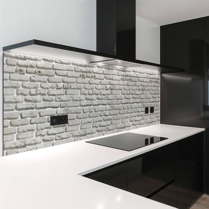 Küchenrückwand Platte | Vintage Ziegeloptik