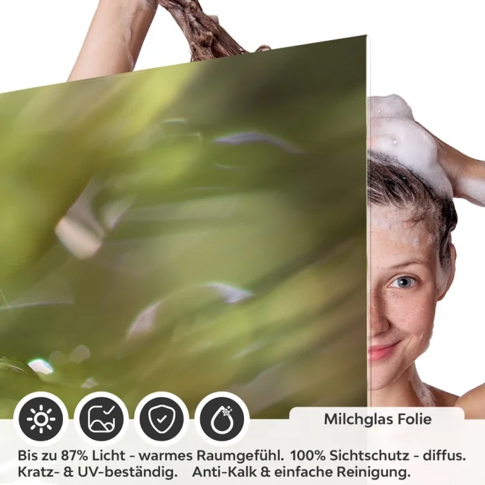 Sichtschutzfolie Dusche | Makrostruktur mit Tau Perle