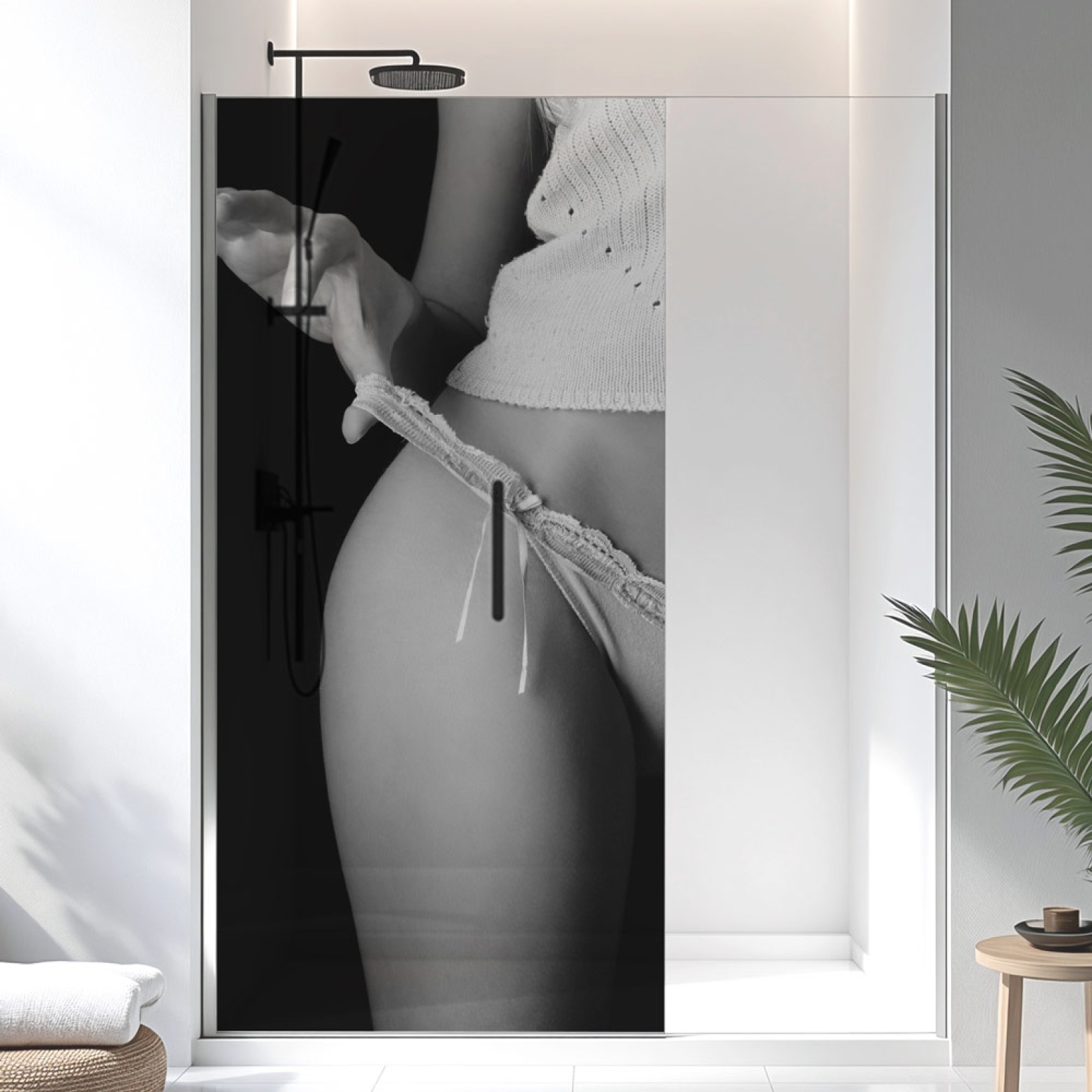 Sichtschutzfolie Dusche | Frau in Sinnlicher Pose