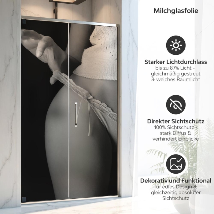Sichtschutzfolie Dusche | Frau in Sinnlicher Pose