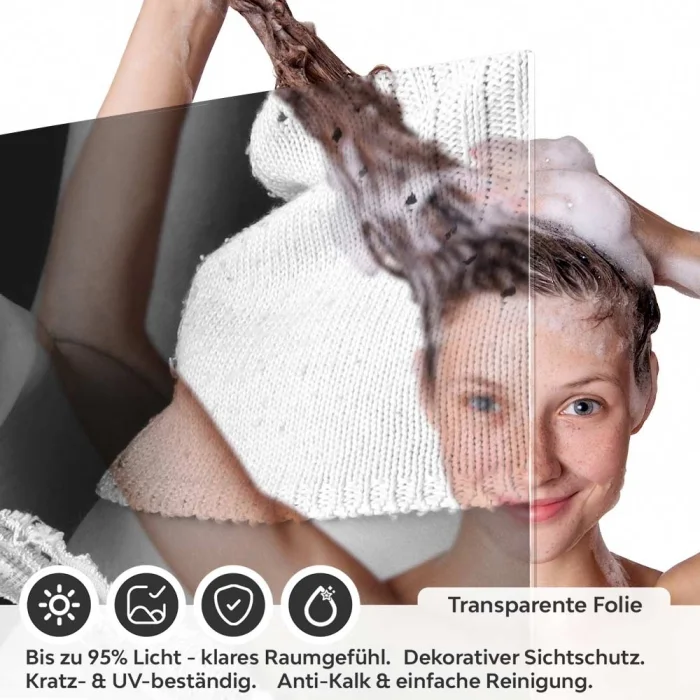 Sichtschutzfolie Dusche | Frau in Sinnlicher Pose