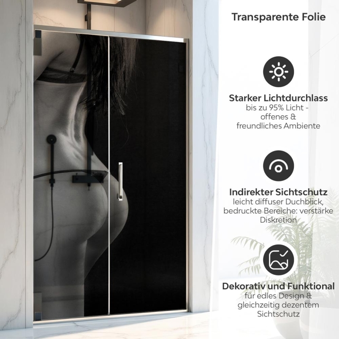 Sichtschutzfolie Dusche | Sinnlicher Körperverlauf