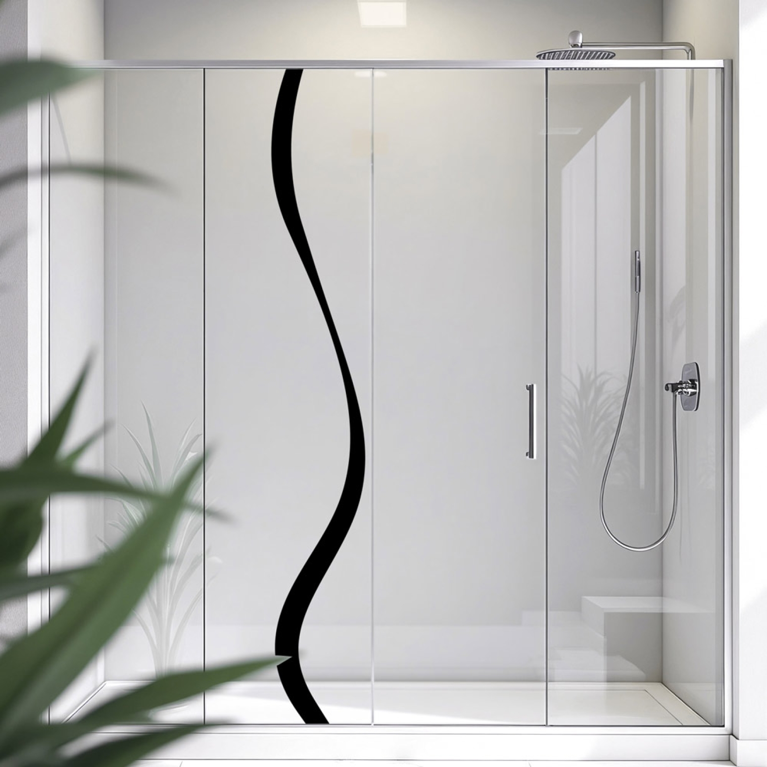 Sichtschutzfolie Dusche | Line