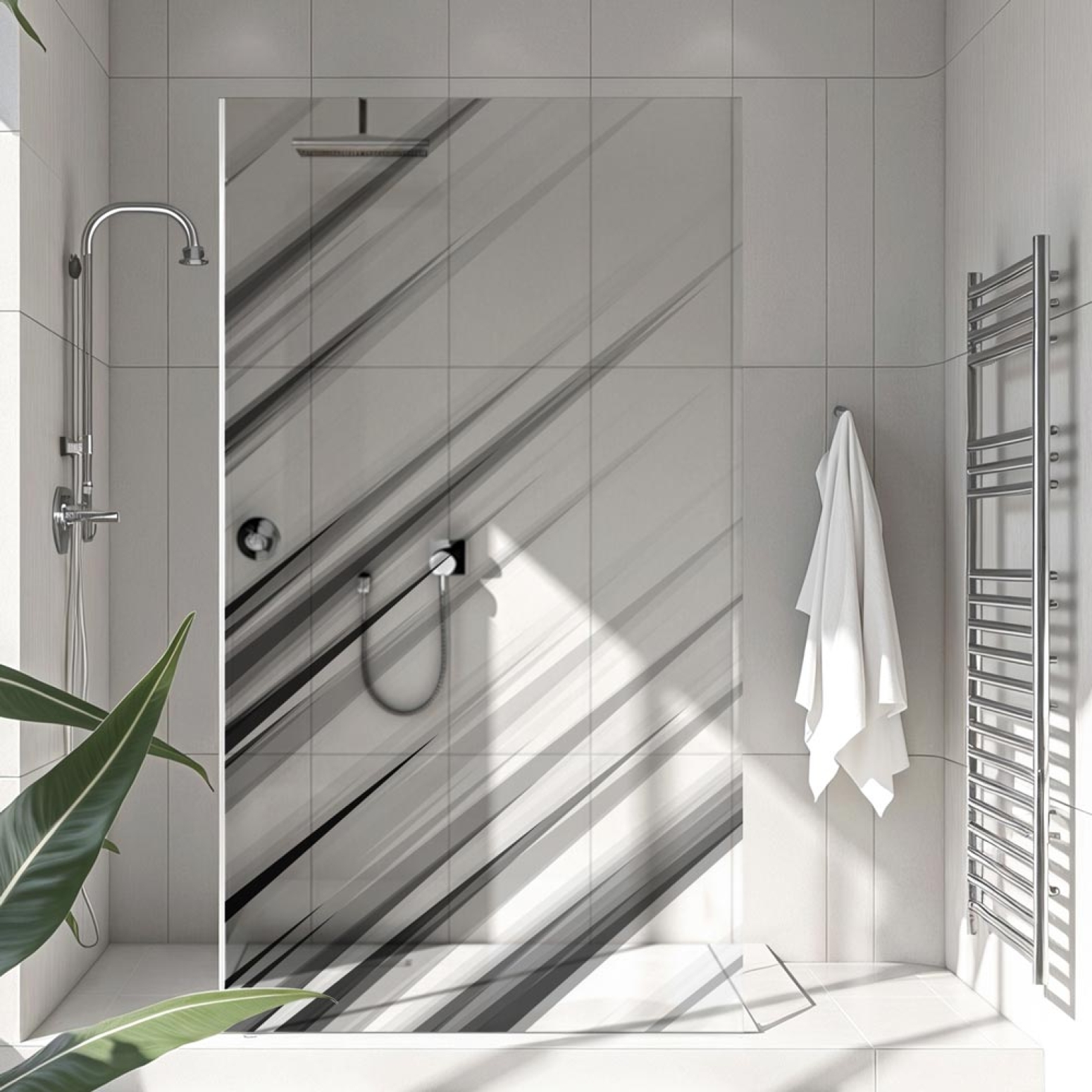 Sichtschutzfolie Dusche Umbra