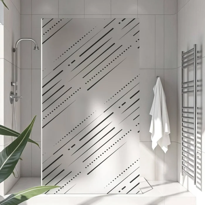 Sichtschutzfolie Dusche Gepunktete Linien