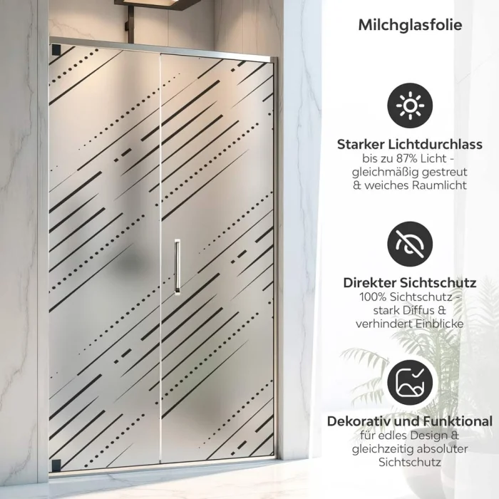 Sichtschutzfolie Dusche Gepunktete Linien
