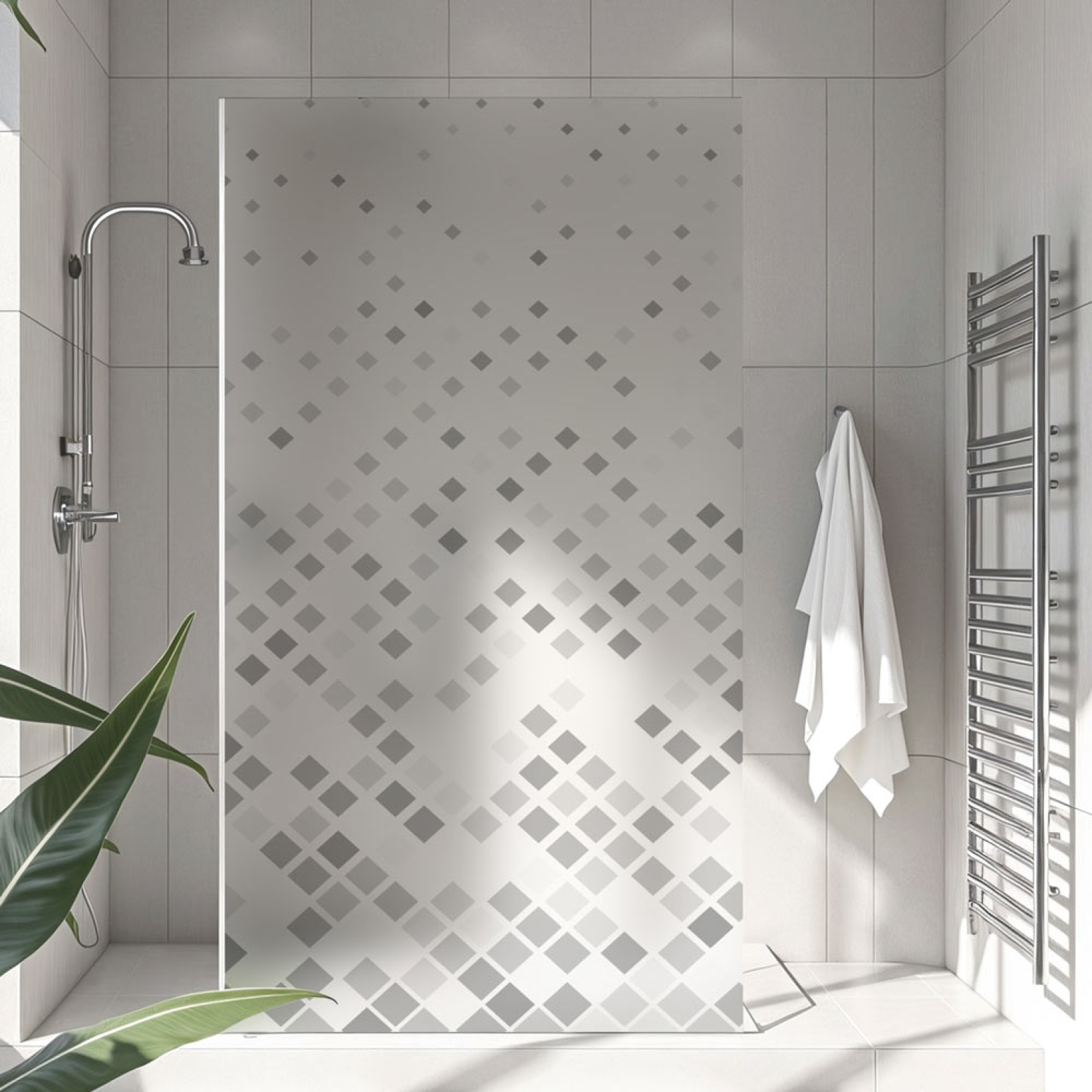 Sichtschutzfolie Dusche Pixel