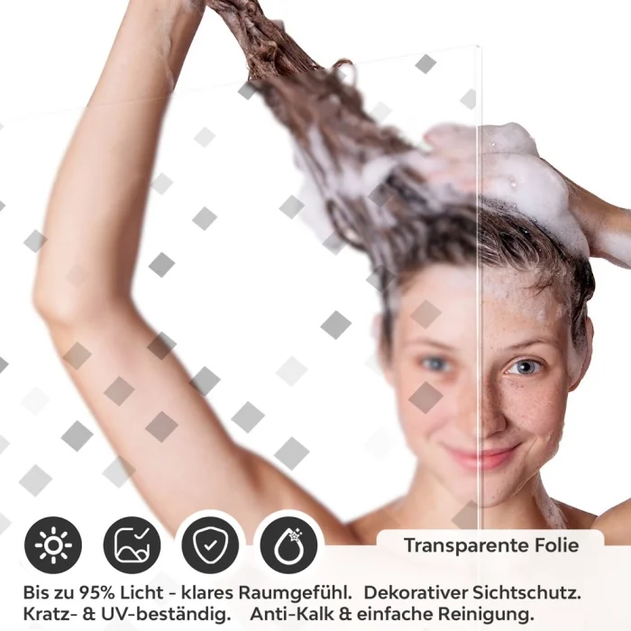 Sichtschutzfolie Dusche Pixel