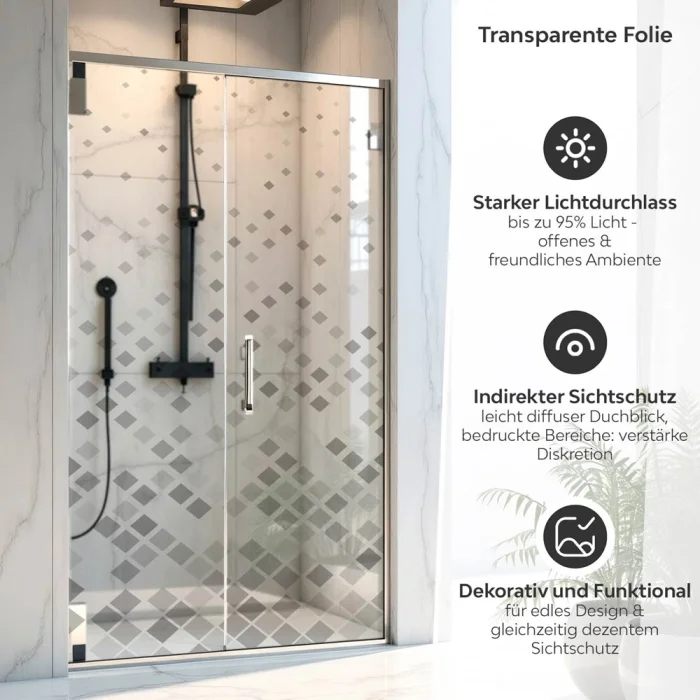 Sichtschutzfolie Dusche Pixel