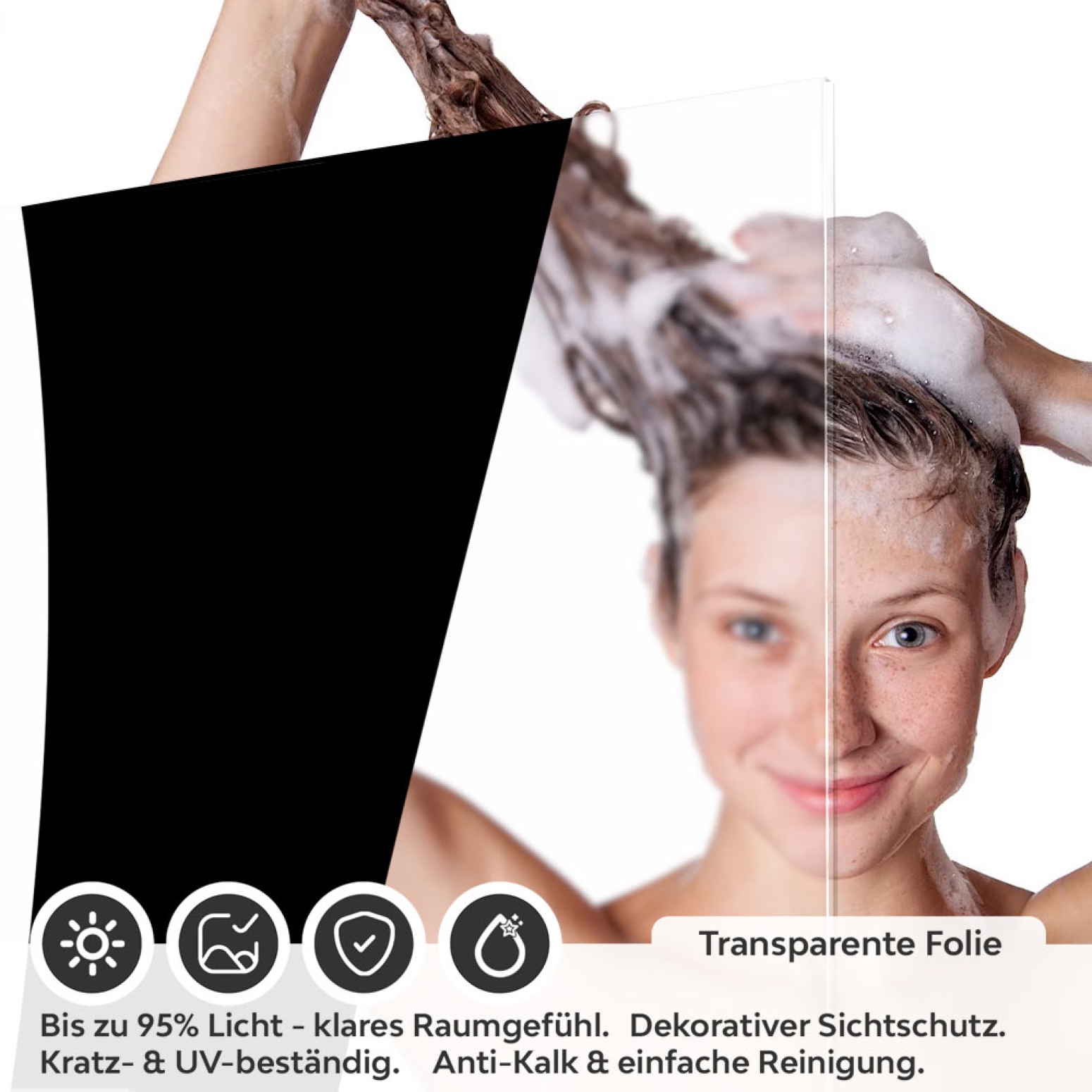 Sichtschutzfolie Dusche Curve