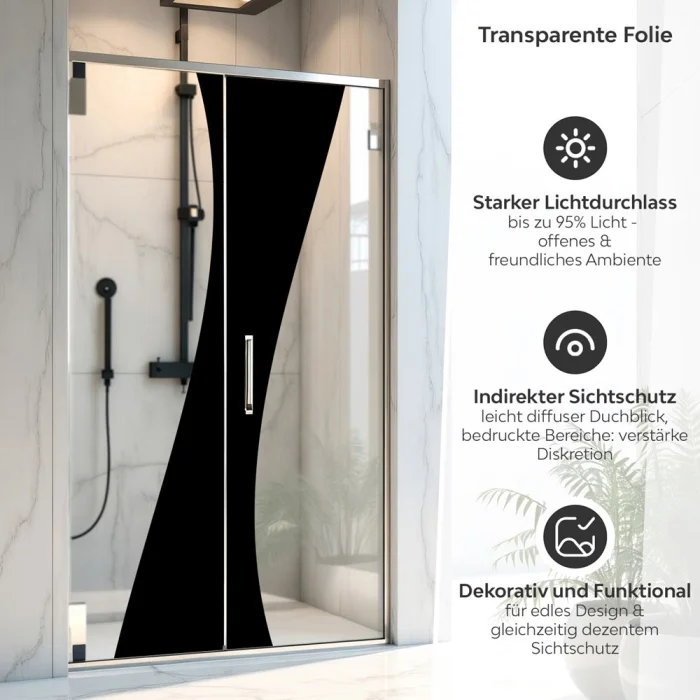 Sichtschutzfolie Dusche Curve