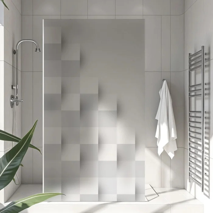 Sichtschutzfolie Dusche Blöcke