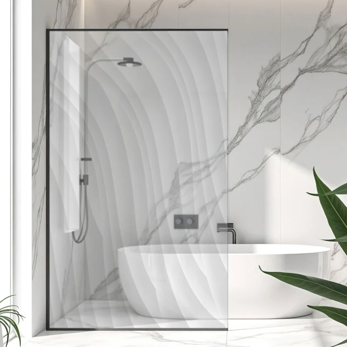 Sichtschutzfolie Dusche Elegante Wellen