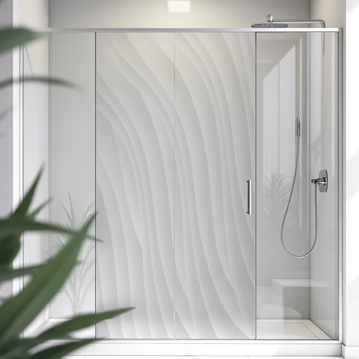 Sichtschutzfolie Dusche Elegante Wellen