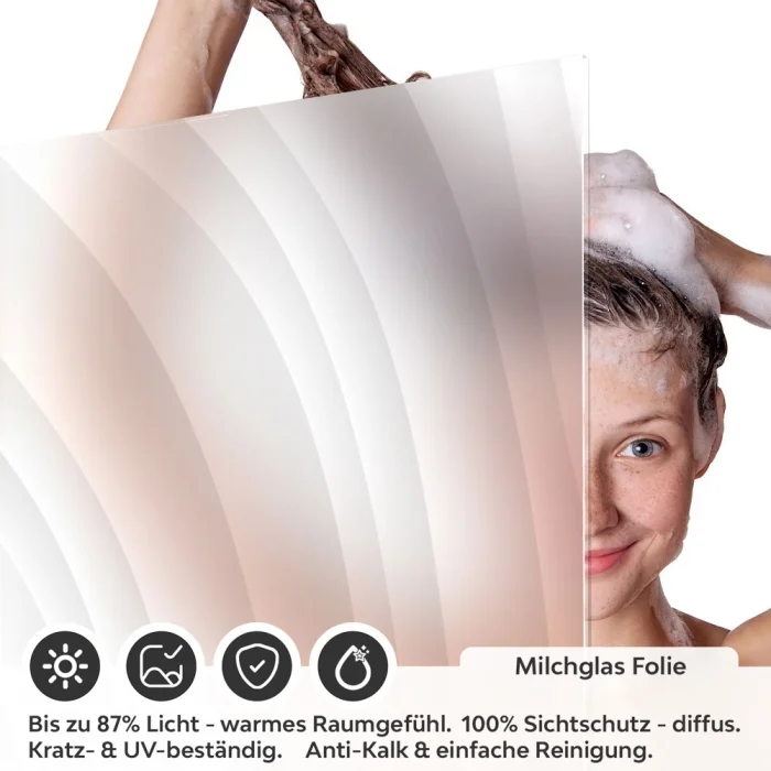 Sichtschutzfolie Dusche Elegante Wellen