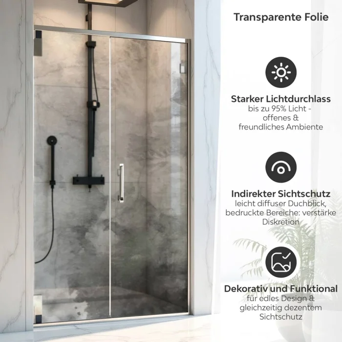 Sichtschutzfolie Dusche Marmorierte Nebeloptik