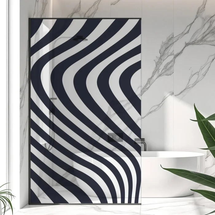 Sichtschutzfolie Dusche Zebra Streifen