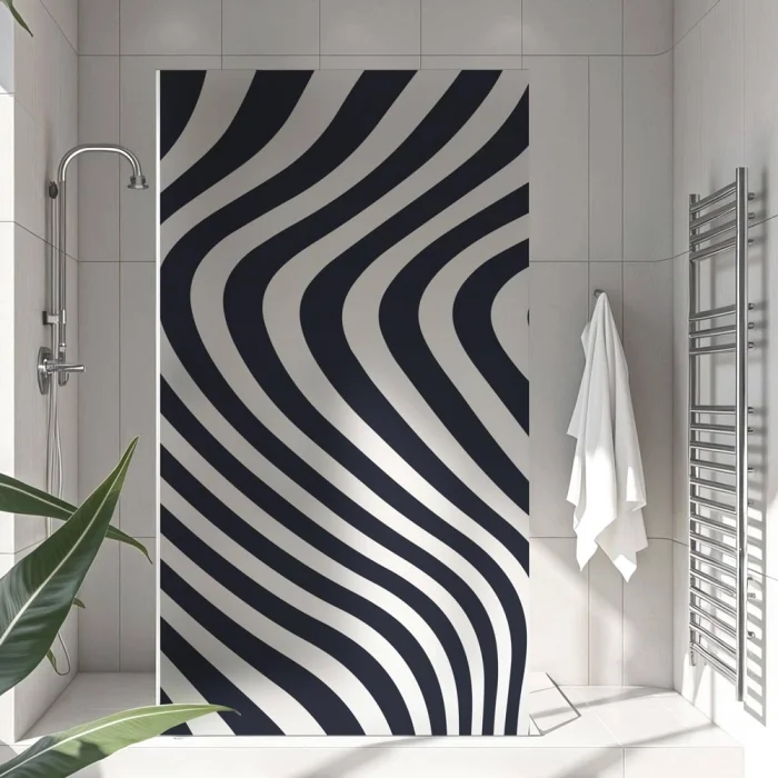 Sichtschutzfolie Dusche Zebra Streifen